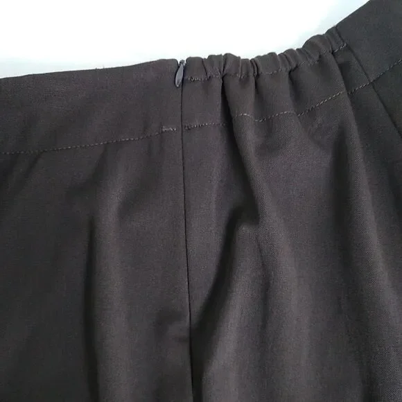 TALBOTS NWT Heritage Womens Slacks Chocolate Brown Side Zip Sz 16 Career Preppy - Picture 3 of 8